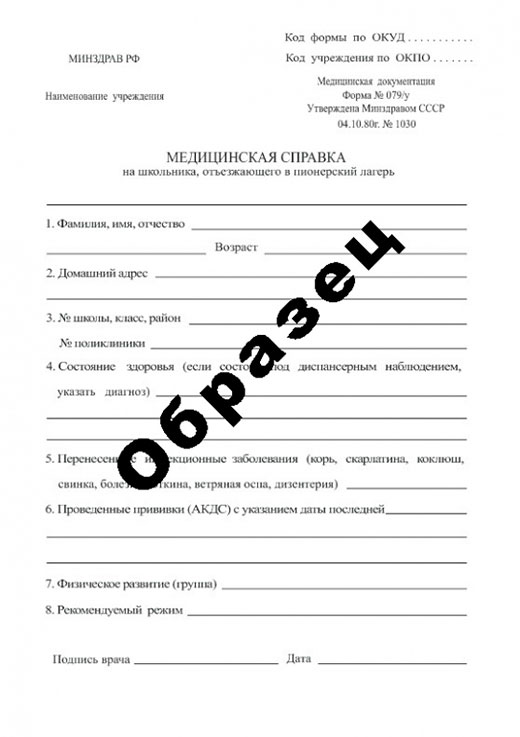 Получить справку в пионерский лагерь в Краснодаре Справка в пионерский лагерь в Краснодаре